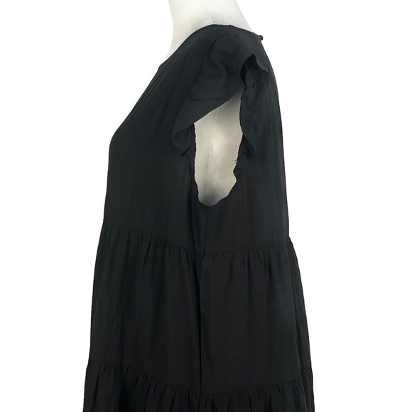 Kirundo NEW WITH TAG CAP RUFFLE SLEEVE A-LINE LINED MINI BABYDOLL DRESS - Picture 5 of 15